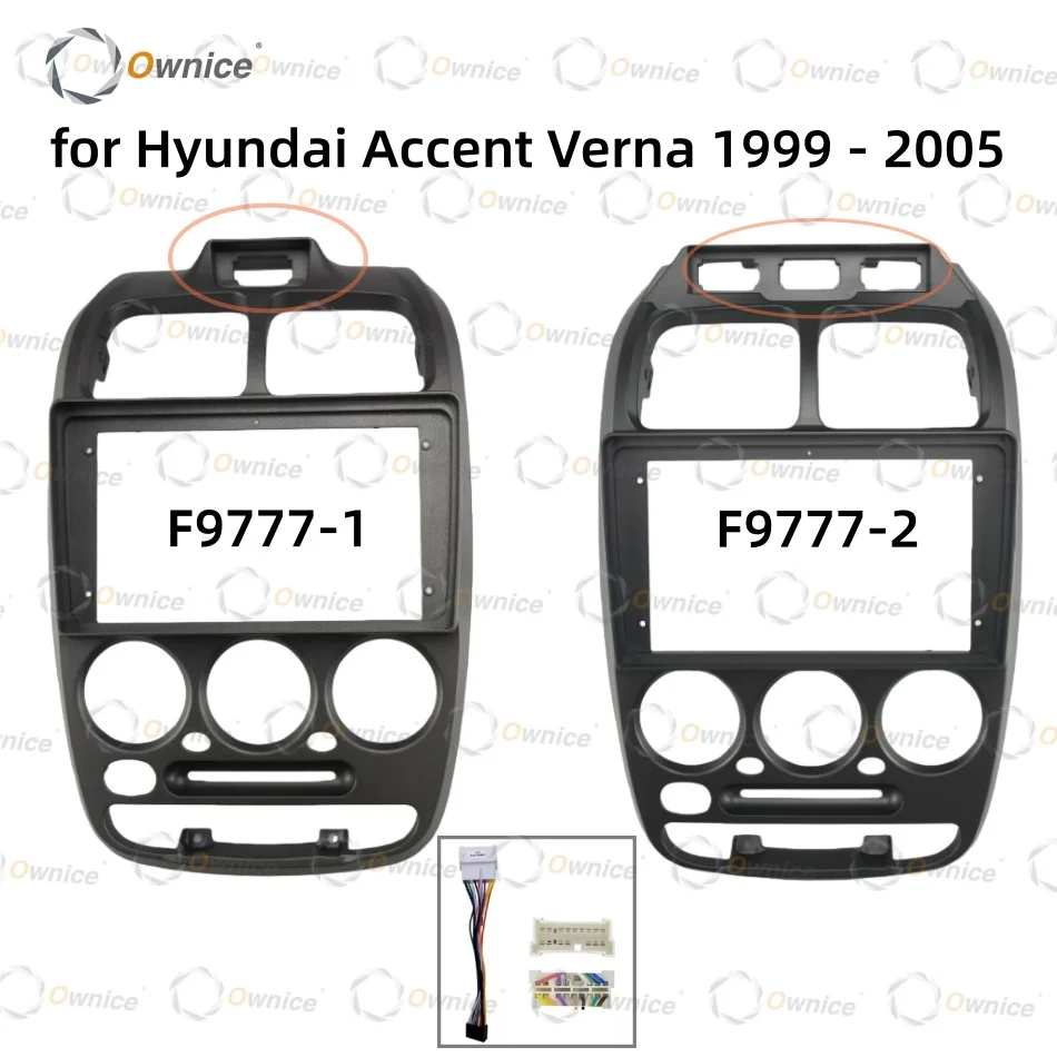 Ownice 9-дюймовая автомобильная рамка с четырьмя замками Android для Hyundai Accent Verna 1999-2005 гг., жгут проводов стерео панели Fascia Canbus Box Ownice 9-дюймовая автомобильная рамка с четырьмя замками Android для Hyundai Accent Verna 1999-2005 гг., жгут проводов стерео панели Fascia Canbus Box