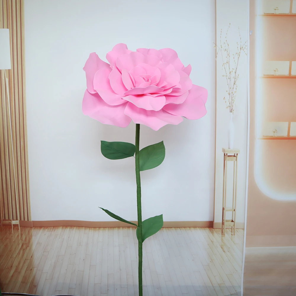 Simulate Rose Large Foam Flowers, Birthday Decoration, Living Room Display, Wedding Centerpiece, Road Guidance Background Flower