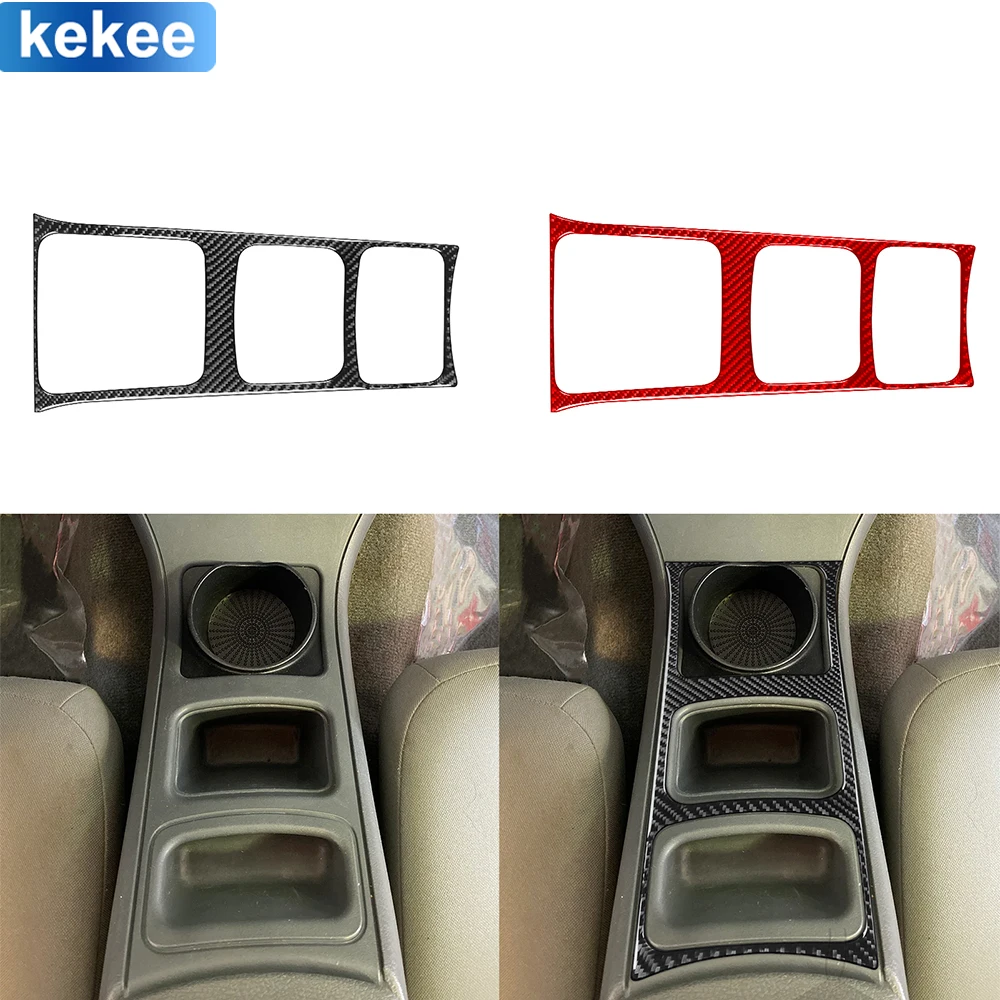 For Dodge Dakota 2001 2002 2003 2004 Center Armrest Frame Trim Cover Real Carbon Fiber Sticker Car Interior Moulding Accessories