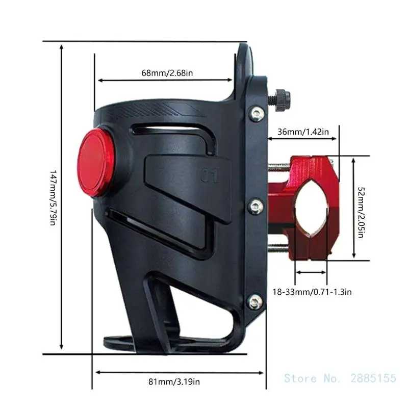 Supporto per tazza di regolazione supporto sicuro supporto per bevande comodo supporto per bottiglia d'acqua per moto biciclette e altro