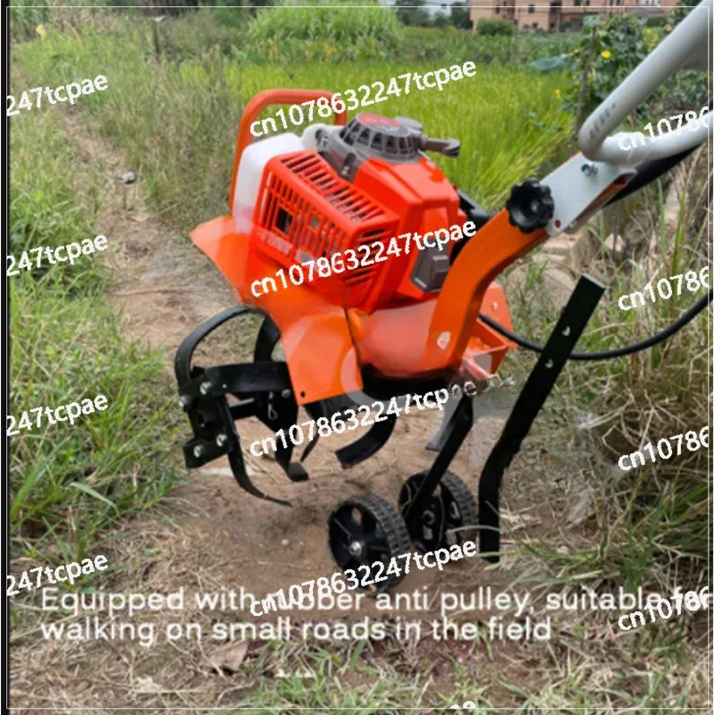 Multifunctional Micro-tiller Small Plough Soil Turning Household Gasoline Ditching Rotary Cultivator Weeding