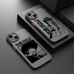 Anime Cowboy Bebop Phone Case For Apple iPhone 15 14 13 12 11 XS Mini Pro Max 8 7 XR X Matte Frosted Translucent