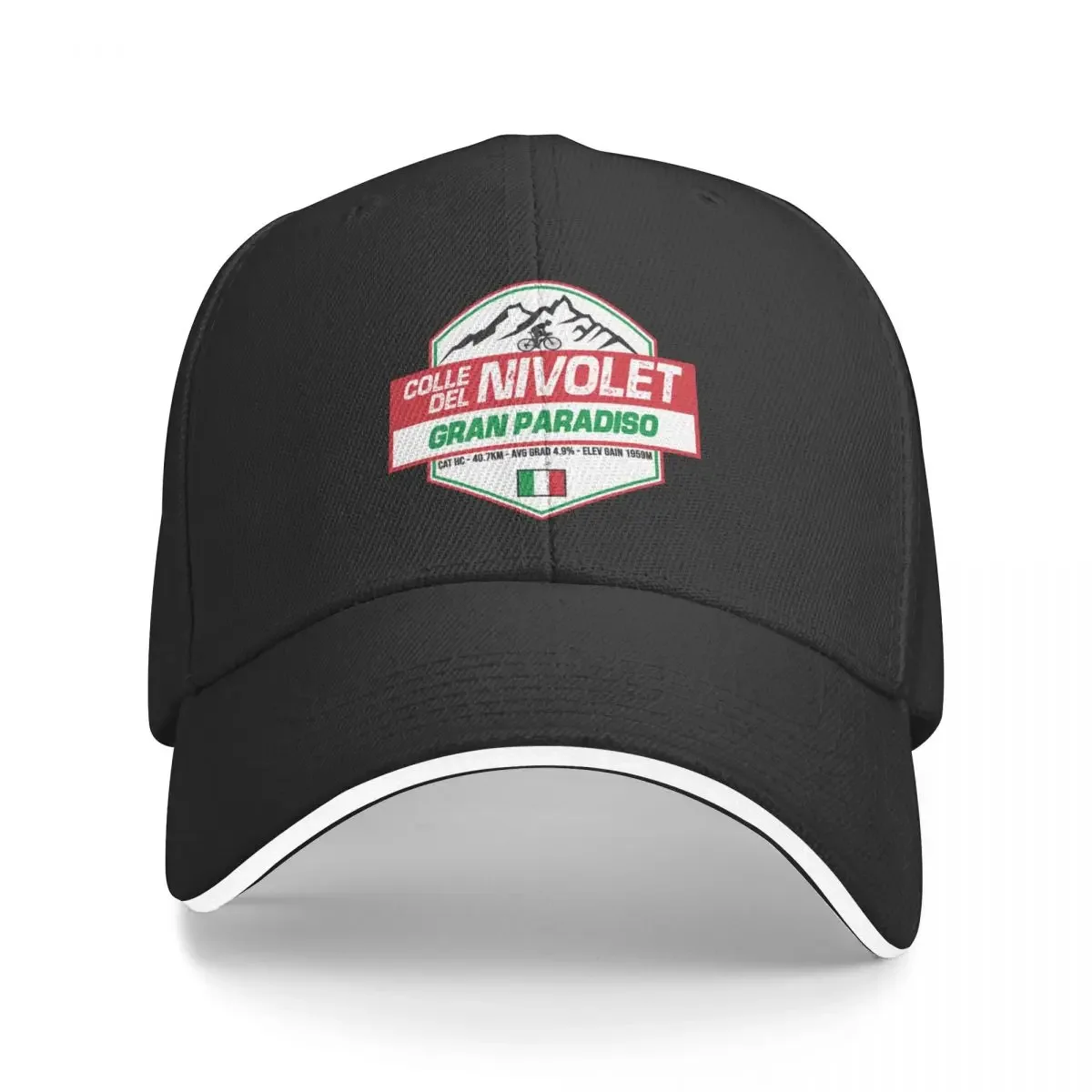 Colle Del Nivolet Cycling Italy Baseball Cap Gentleman Hat Visor Big Size Hat Men's Hats Women's