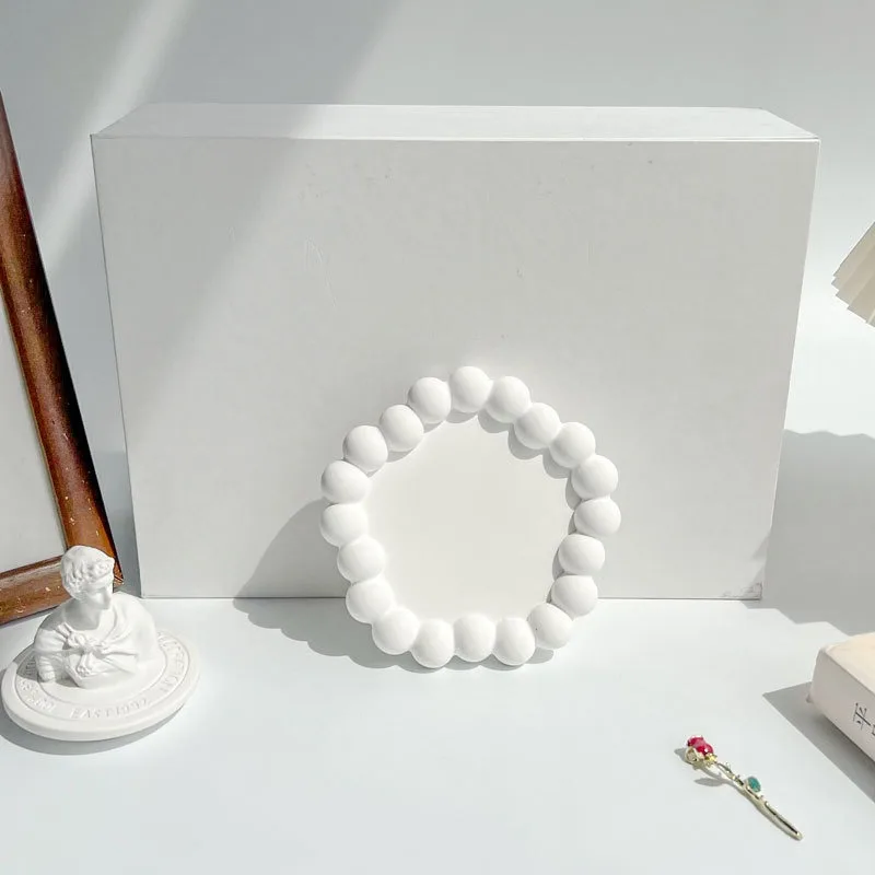 Decoratieve Prop Met Onregelmatig Wolkvormig Dienblad Multifunctioneel Onregelmatig Gipsbakje Voor Sieraden En Huisdecoratie