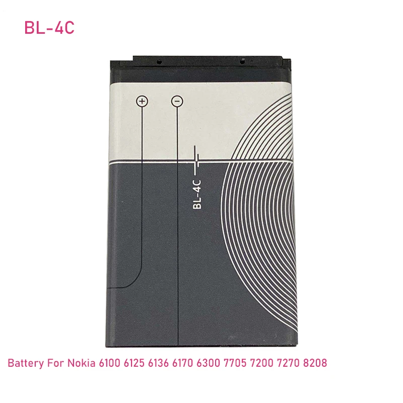 Mới 890MAh BL 4C BL-4C Pin Thay Thế Nokia 6100 6125 6136 6170 6300 7705 7200 7270 8208 Pin BL4C