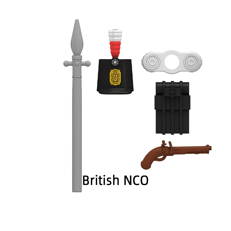 The British NCO Fusilier 95th Rifles Scottish Bagpiper Model Blocks MOC Bricks Set Gifts Toys For Children N001-N006