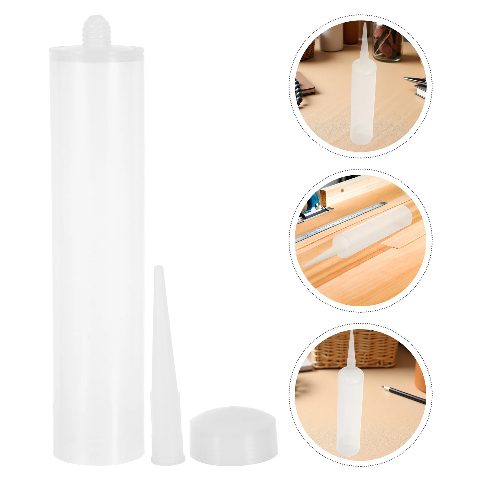 

4 шт. многоразовые прозрачные пластиковые бутылки-дозаторы для клея, герметичное уплотнение, прецизионный наконечник, портативный аппликатор для хранения клея для рукоделия