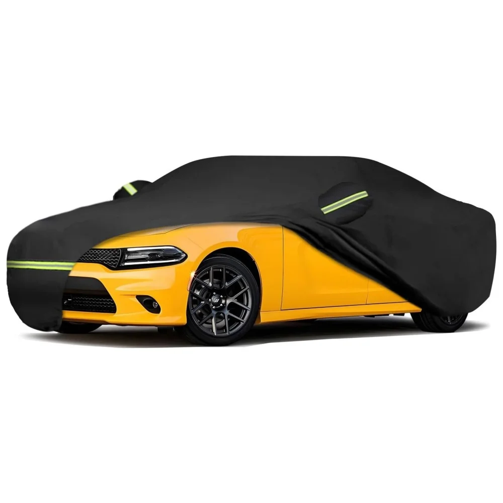 Black Heavy Duty All Weather Waterproof Car Cover For Dodge Charger 2006-2025 Outdoor Full Protection