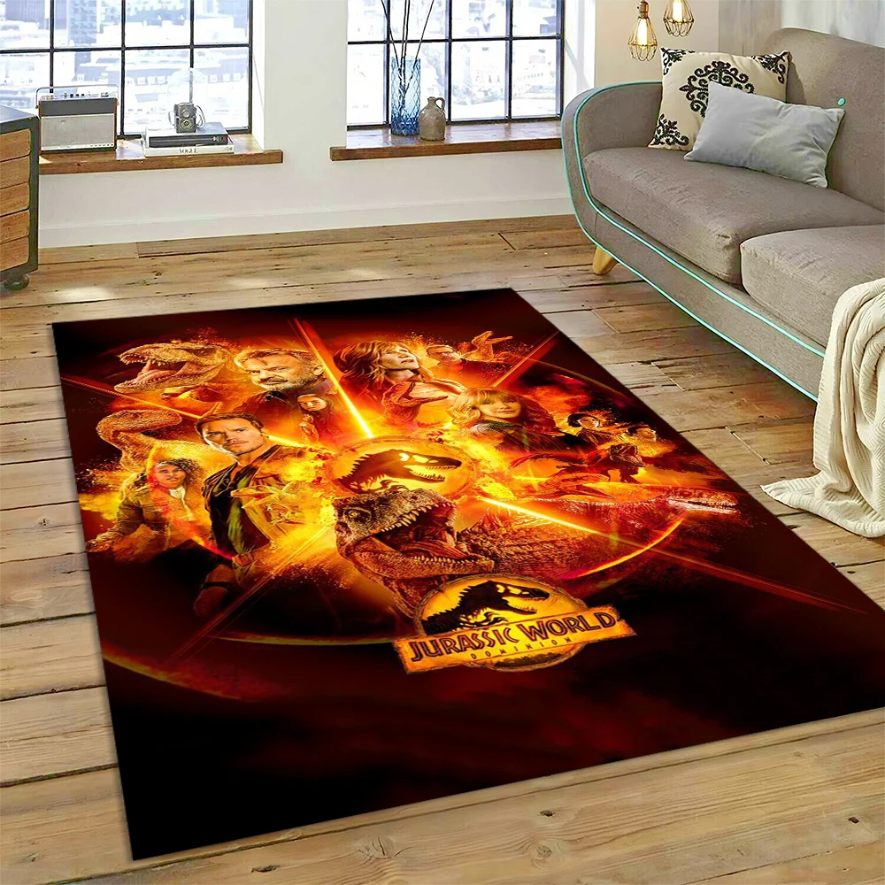 3D Cartoon Jurassic Park Dinosaur Dino Rug Carpet for Living Room Bedroom Decor,floor Mat Non-slip Decoration for Sofa Doormat