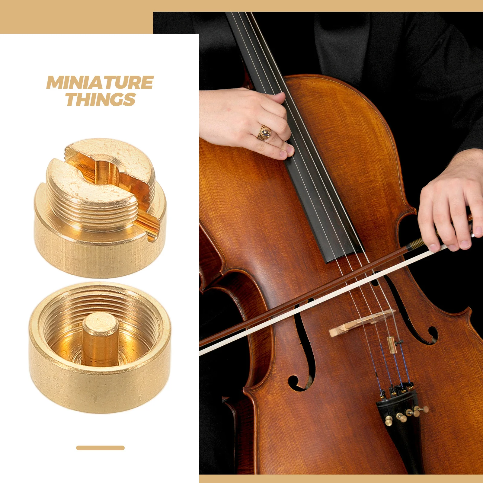 Cello Wolf Tone Mute Brass Cylindrical Design Noise Reduction For Cellists String Instrument Accessory Dampener