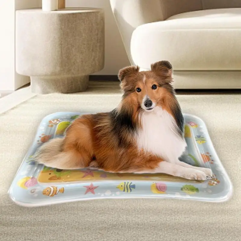 Water Mat Inflatable Patted Pad Pet Play Mat Game Carpet Anti-shock Mat For Small Dogs Cats Summer Pets Cooling Accessories