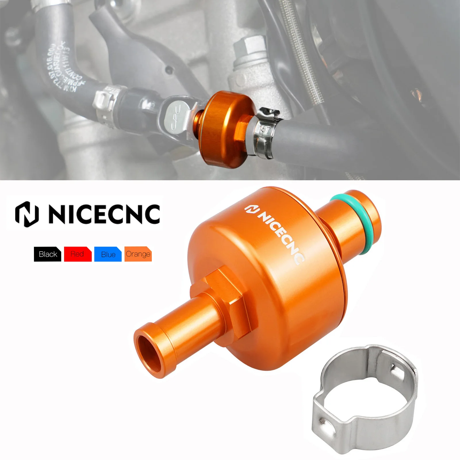 NICECNC فلتر الوقود ل KTM EXC XC XCW ستة أيام TPI SXF XCF EXC-F XCF-W 150 250 300 350 450 500 التصنيع باستخدام الحاسب الآلي 6061-T6 الألومنيوم