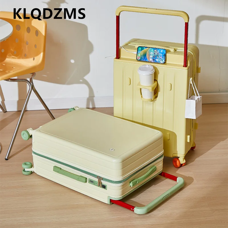 KLQDZMS Travel Luggage USB Charging Multifunctional Trolley Case 20