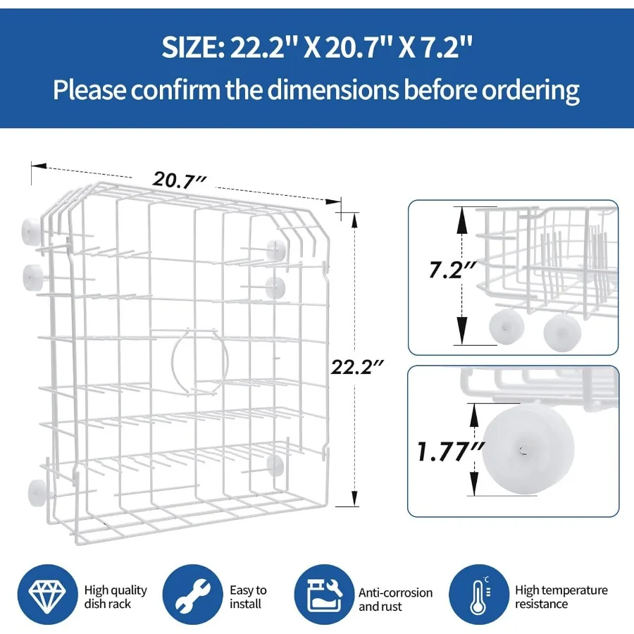 WD28X31819 غسالة أطباق سفلية لأجهزة المطبخ المنزلية مع هيكل متين من الفولاذ المقاوم للصدأ ورفوف قابلة للتعديل