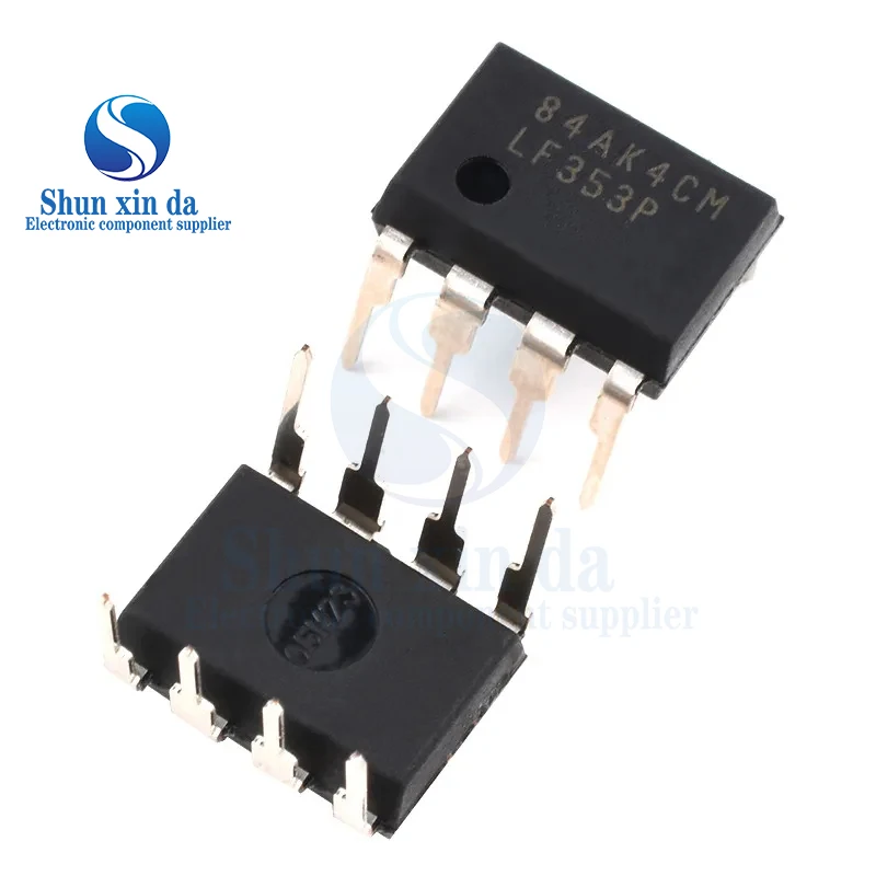 10PCS LF353 LF353P DIP-8 LF353DR LF353D LF353DT SOIC-8 353 SMD JFET-Input Dual Operational Amplifier IC LF353MX LF353M