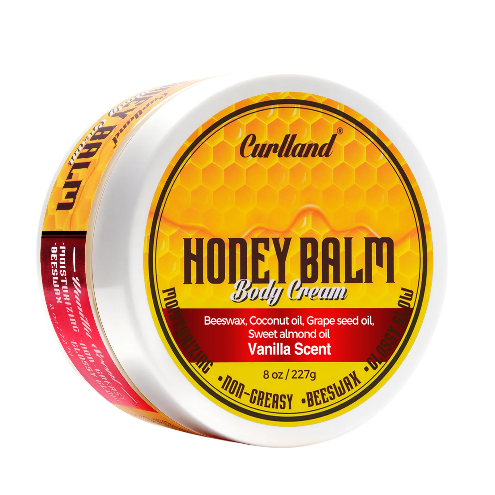 Bálsamo Corporal con Aroma a Vainilla, Cera de Abejas Natural y Aceite de Coco, Hidratante, No Grasoso, Repara la Barrera Cutánea, Bálsamo Iluminador