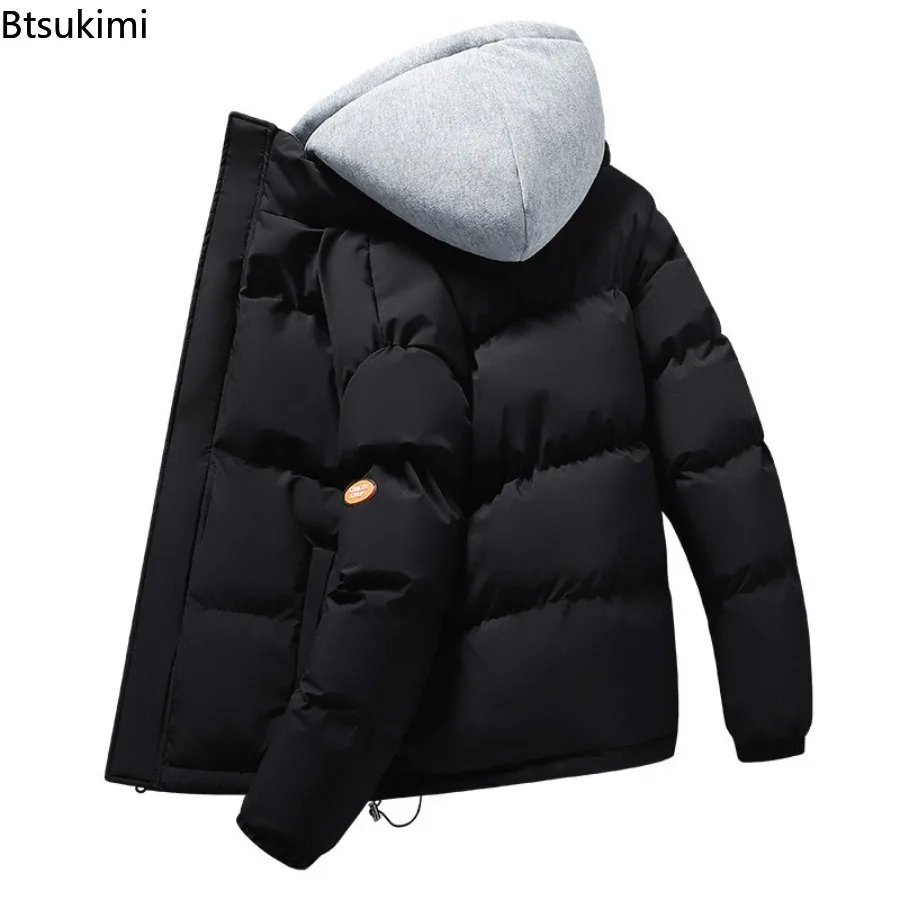 Winter Men's Jacket Trendy Cotton Coat Unisex Warm Thickened Hooded Parka Jackets for Couples Men's Women's Fashion Outerwear