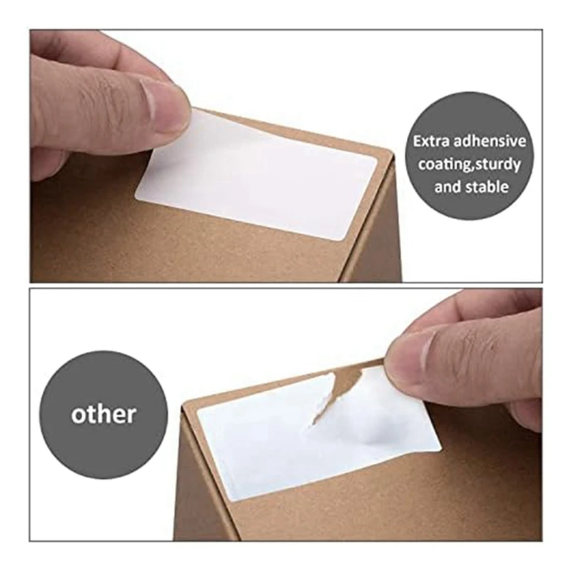3Rolls 1500/Rolls Detachable Household Labels Universal Label Office Kitchen Storage Box