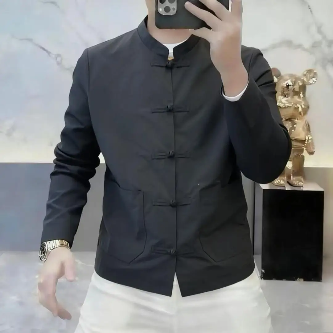 

Модная мужская куртка-танкоксак с воротником-стойкой, зимняя утепленная короткая модель из искусственной кожи, стиль Cleanfit