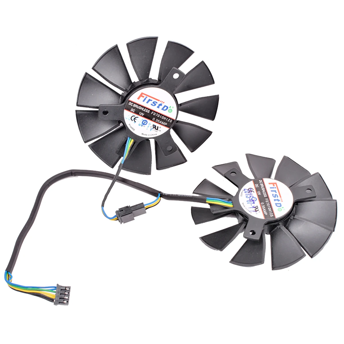 Original FD7010H12S 12V 0.35A GTX950 960 750TI graphics card cooling dual fan