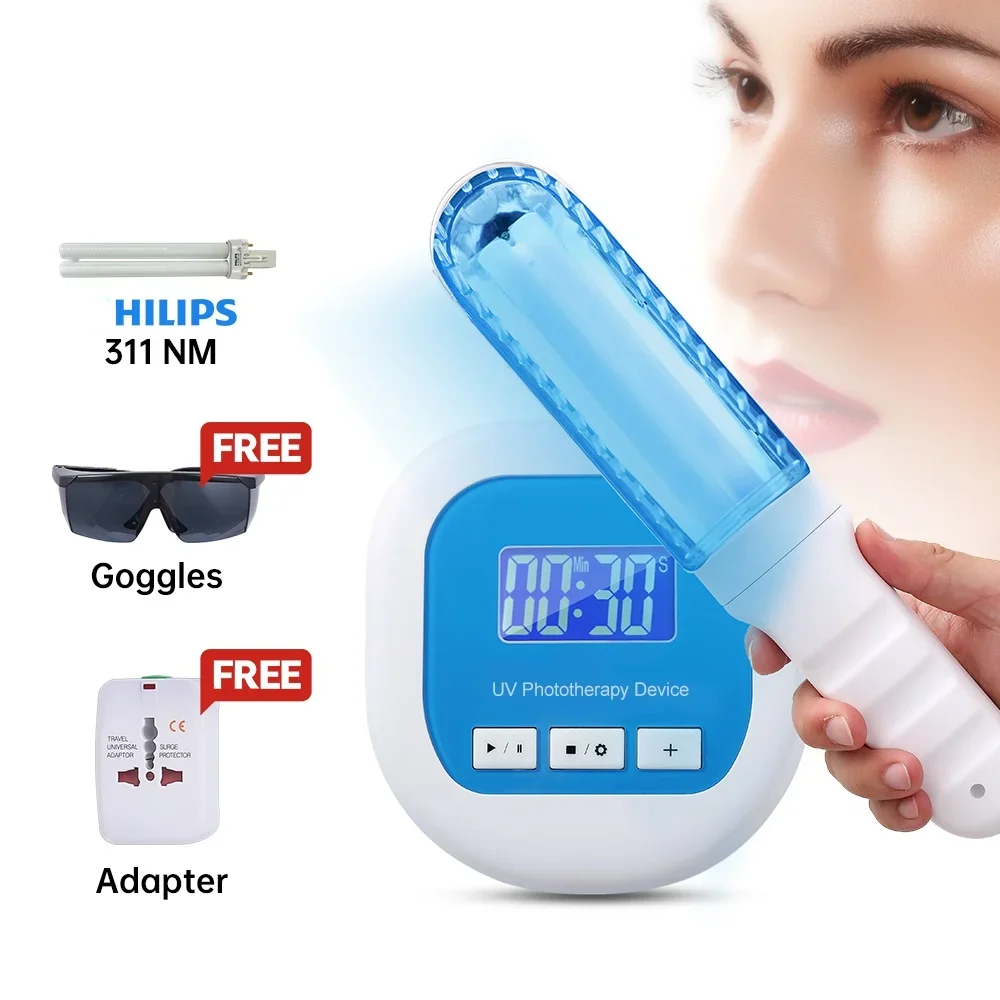 311nm Uvb Vitiligo Psoriasis Treatment Lamp Eczema Therapy Equipment Narrowband Phototherapy Lamps Medical Light Source Device