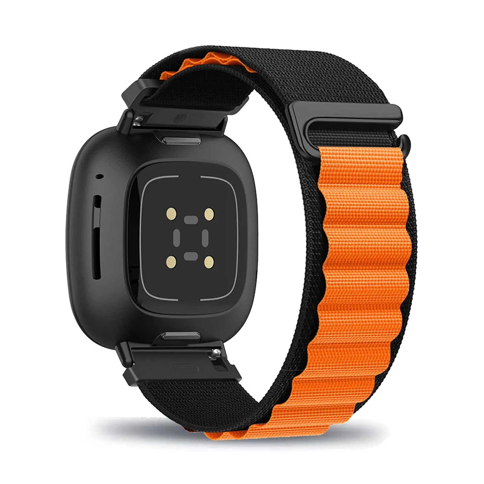 C-Type Buckle Band for Fitbit Versa 4/Versa 3/Sense/Sense 2 Band, Nylon Breathable Strap