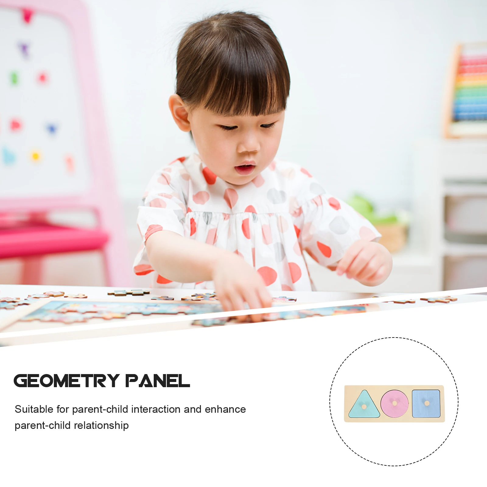 

Geometric Panels Toys for Toddlers Shapes Learning Wood Geometrical Kids Wooden Puzzle Matching Child Puzzles Sorting