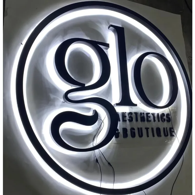 

Metal Signage Reception Outdoor Light Emitting Diode Backlit Storefront Signage Lighting Signage