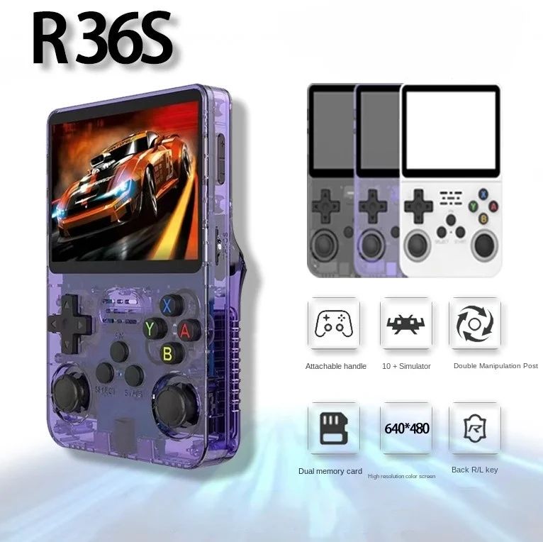 

R36S Ретро портативная игровая консоль игровая эмулятор портативный ретро карманный видеоплеер подарки на Рождество