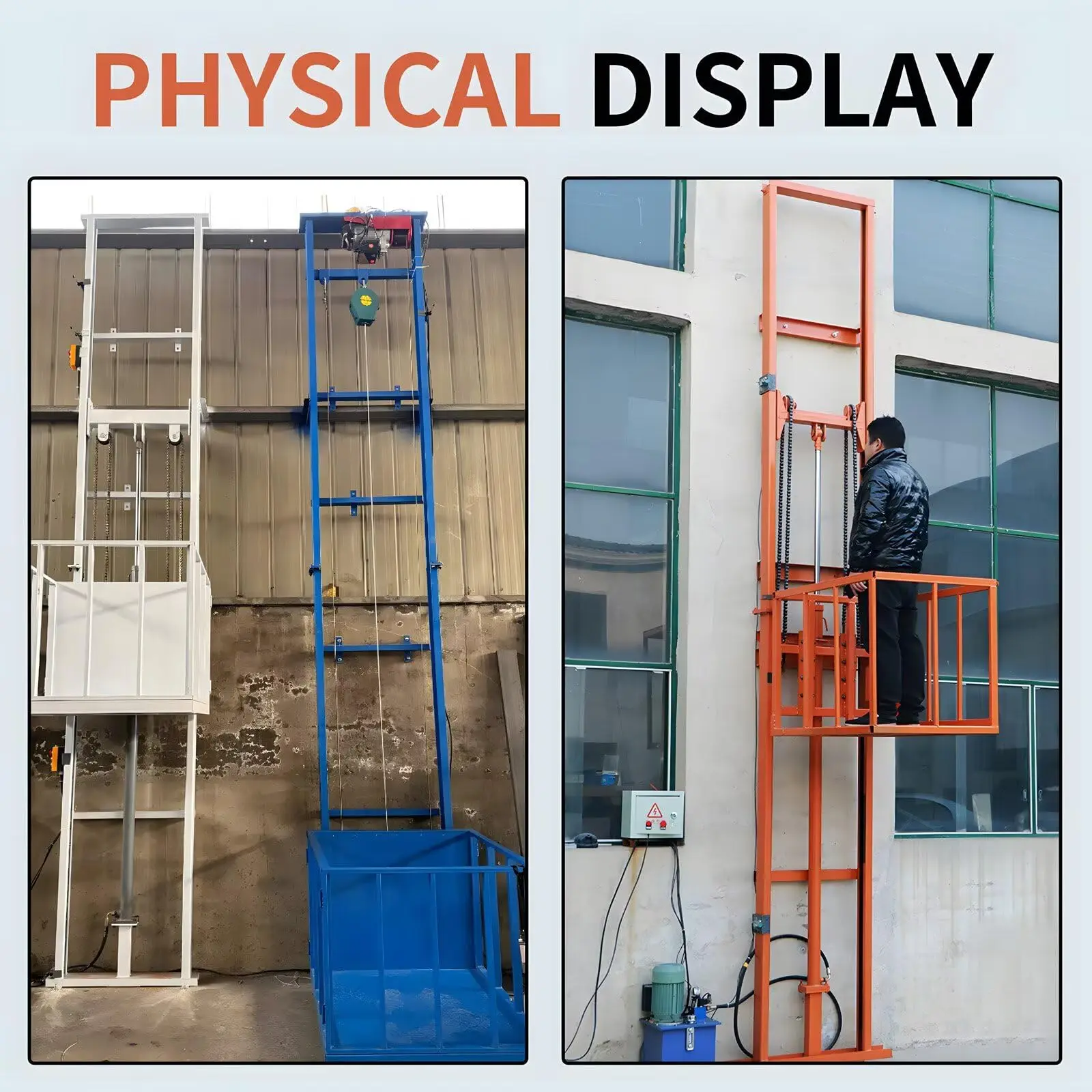 Ascensore elettrico per carico Ascensore per merci pesanti Magazzino Spazio domestico Caricamento e scarico Officina domestica Piccola piattaforma di sollevamento