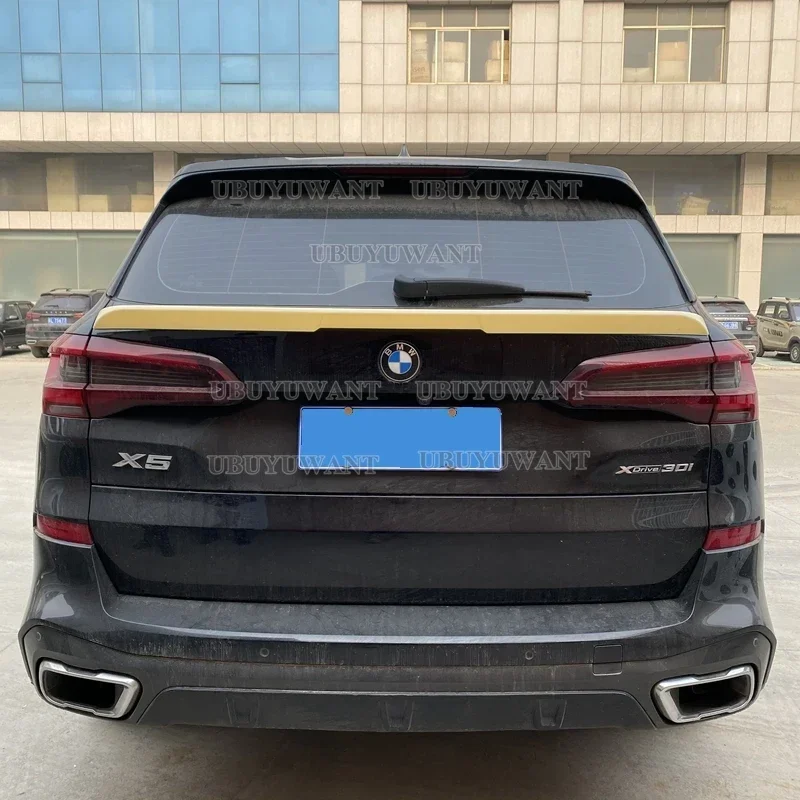 ABS Material Carbon Look Rear Trunk Lip Spoiler Gloss Black Bumper Wings For BMW X5 G05 2019 UP Car Style