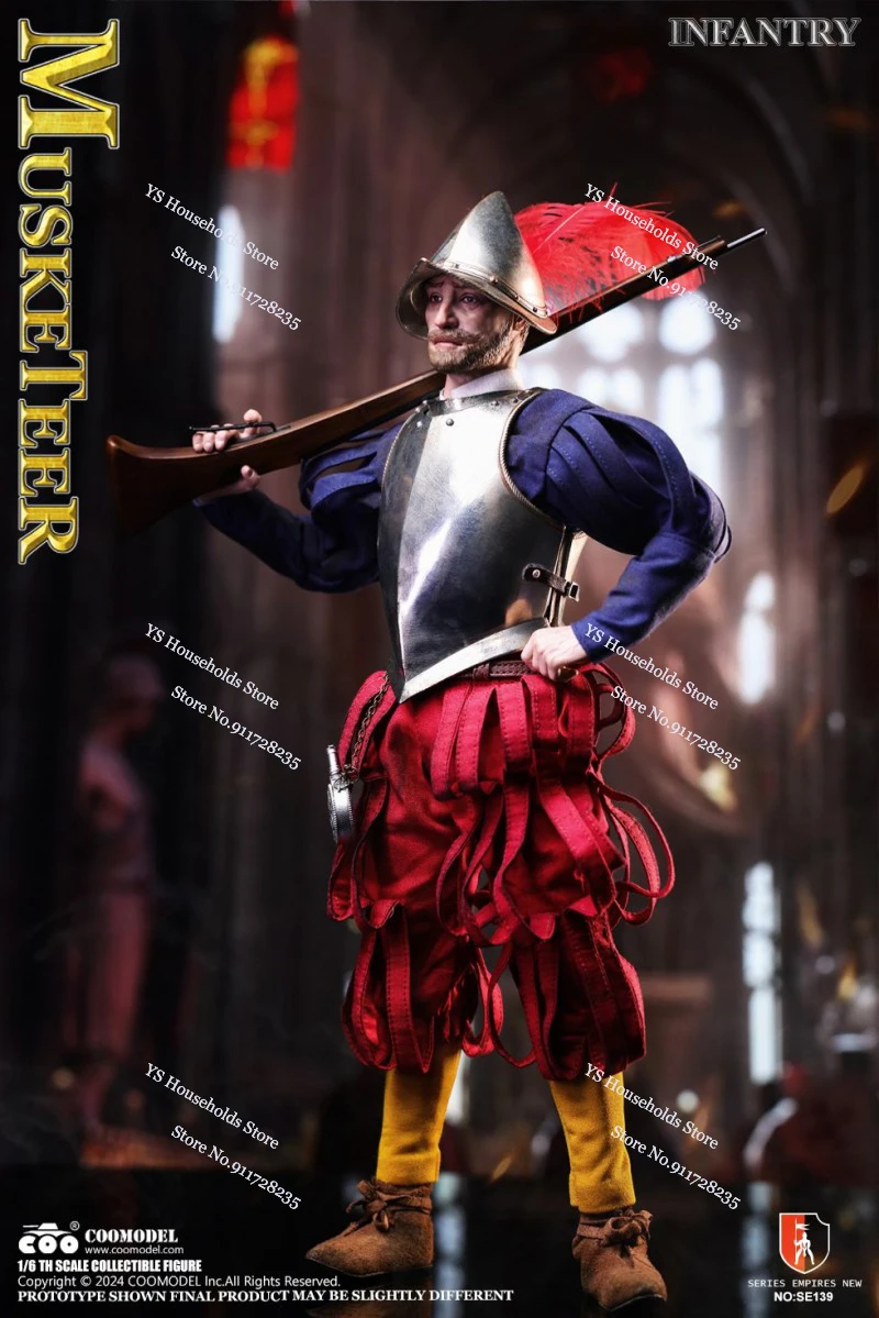COOMODEL SE138 SE139 1/6 Musketier Infanterie Action Figure Westerse Militaire Simulatie 12 "Volledige Set Man Soldaat Model Pop