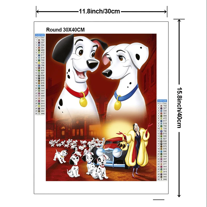 2024 New 5D DIY One Hundred and One Dalmatians Diamond Painting Kit Diamond Embroidery colorful oil decoration gift