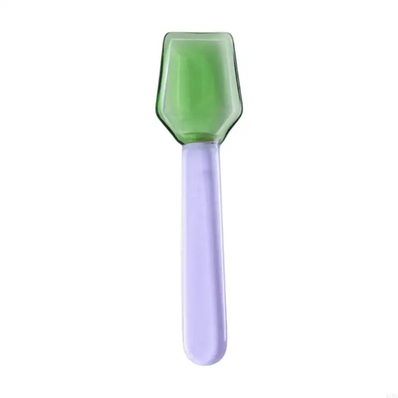 37ME Glass Spoon for Milk Tea Coffee Yogurts Heat Resistant up to 120℃ Portable and Dishwasher Safe Meal Scoops