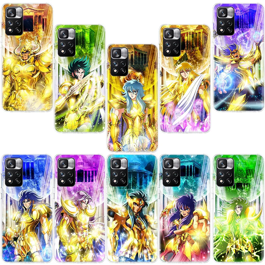 Funda de teléfono Saint Seiya Knights Of The Zodiac para Xiaomi Redmi Note 11 12 14 13 Pro Plus 5G 14S 4G 12S 10 10S 11T Pro 11S 11E Coq