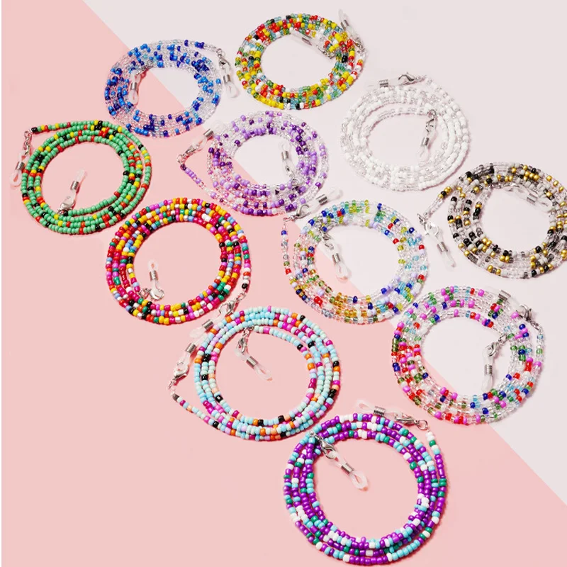 

ROXI | Colorful Rice Beads Glasses Chain for Women and Girl Acrylic Eyeglasses Chain Bohemian Korean Fashion 2025