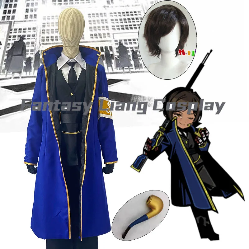 

Anime Limbus Company Magic Bullet Shooter Otis Cosplay Costumes Wig For Men Accessories Halloween Party Carnival Stage Clothing