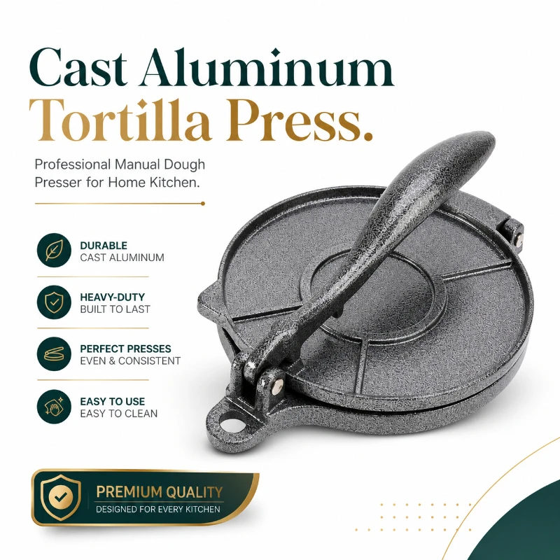 Tortilla Press Cast - Pressa per pasta in lega di