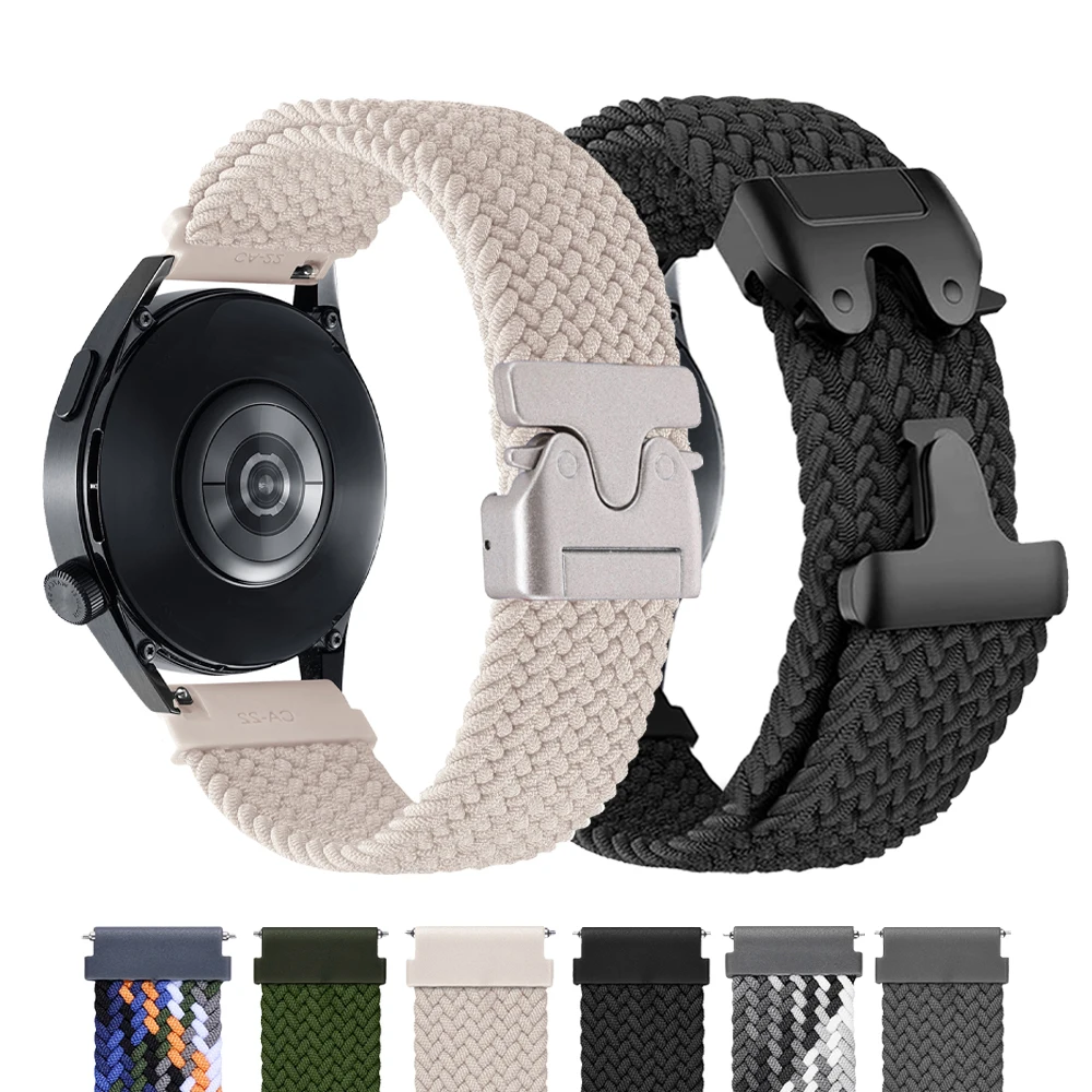 Нейлоновый ремешок 20 мм 22 мм для браслета Fossil GEN 6 5 5E 44 мм с пряжкой из парашюта GEN 5 LTE 45 мм/Gen 5 Carlyle HR/Gen 6 Wellness