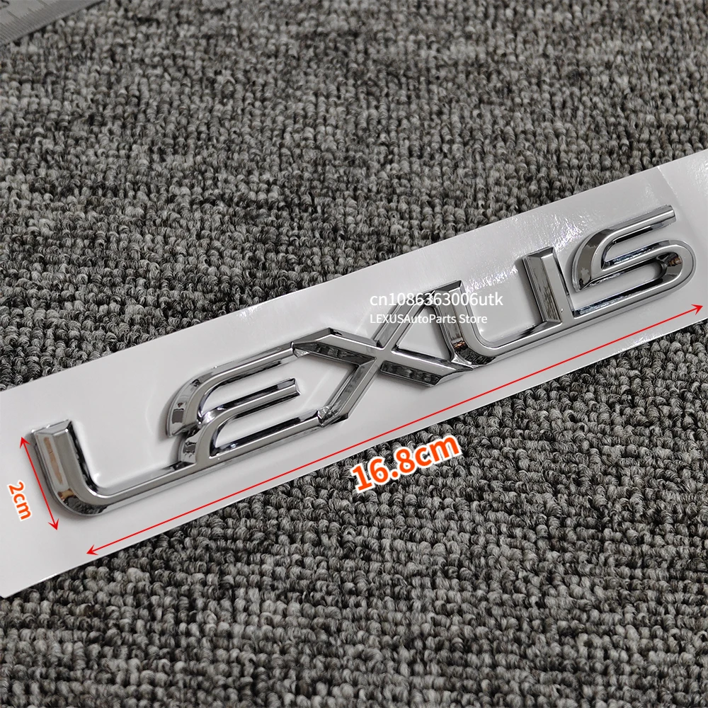 Para LEXUS, igual que la insignia de letra original del coche, logotipo 3D ABS, pegatina trasera del maletero del coche para LEXUS NX ES LX IS CT RX