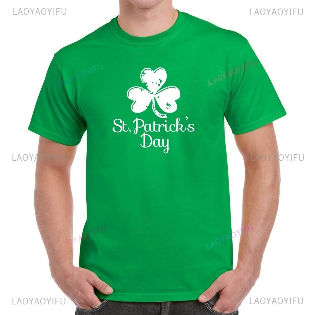 Happy St Patrick's Day Printed T-shirt 3.17 St Patricks Paddy Pub Shamrock Irish Beer Ireland Woman Man Green Cotton Tshirts