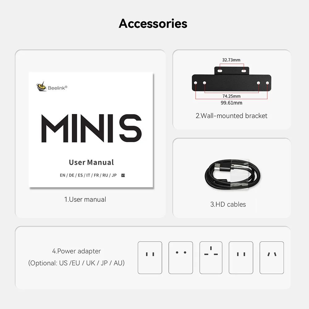 Beelink MINI S13 Mini PC Intel Twin Lake N150 16GB DDR4 500GB SSD Wifi6 1000M LAN Desktop Mini Computer