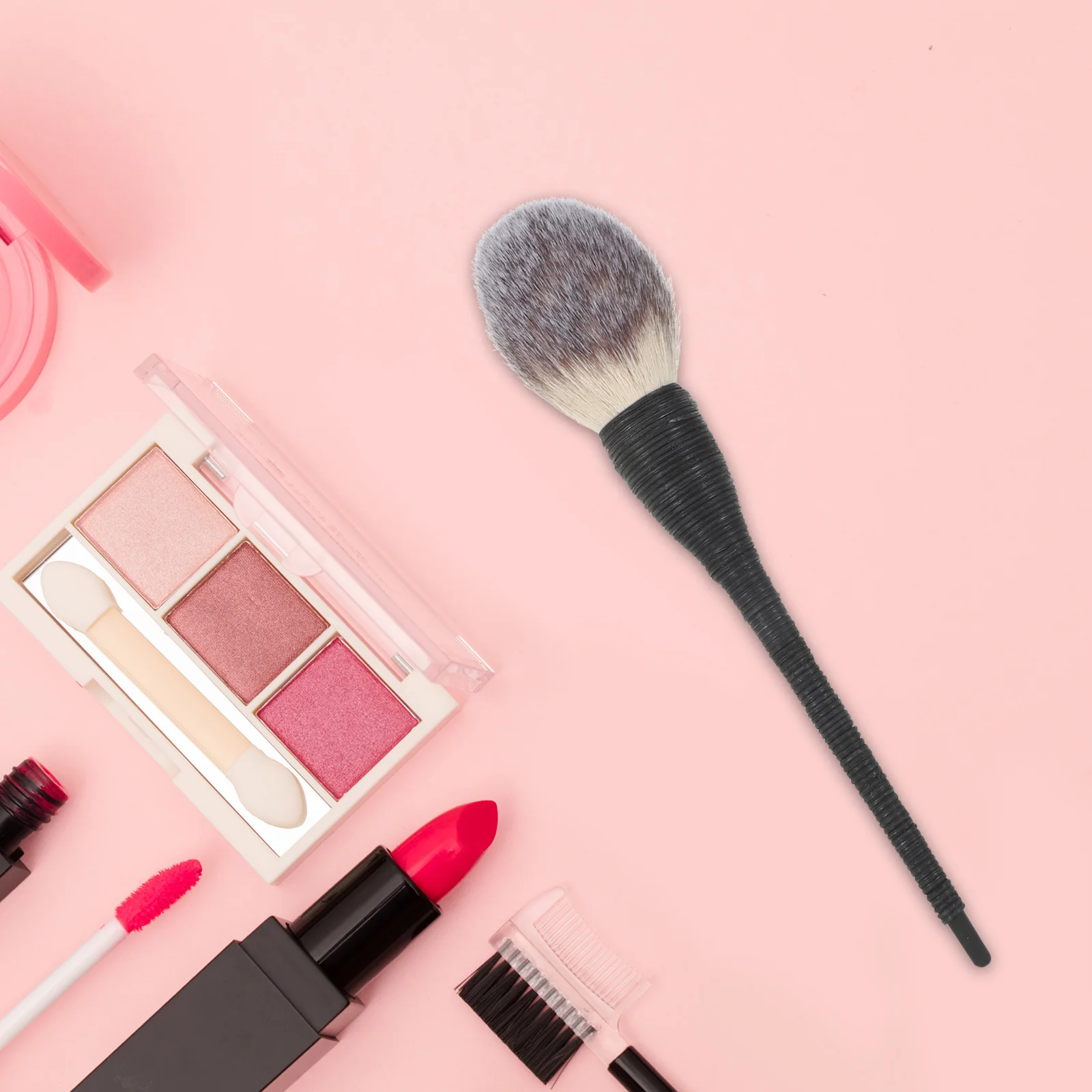 

3Pcs Wool Powder Makeup Brush Set Soft Dense Rattan Handle Face Tools Brush Wool Makeup Tools