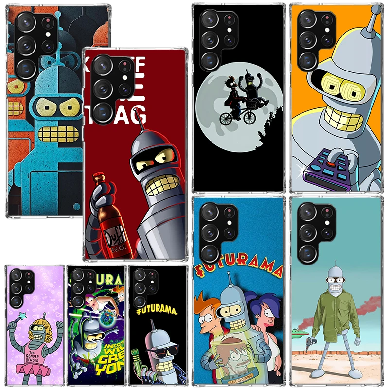 Cartoon F-Futuramas Phone Case For Samsung Galaxy S24 S23 S22 S21 Fe S20 Ultra S10 S9 + S8 Plus S10E Art Fundas Back Cover