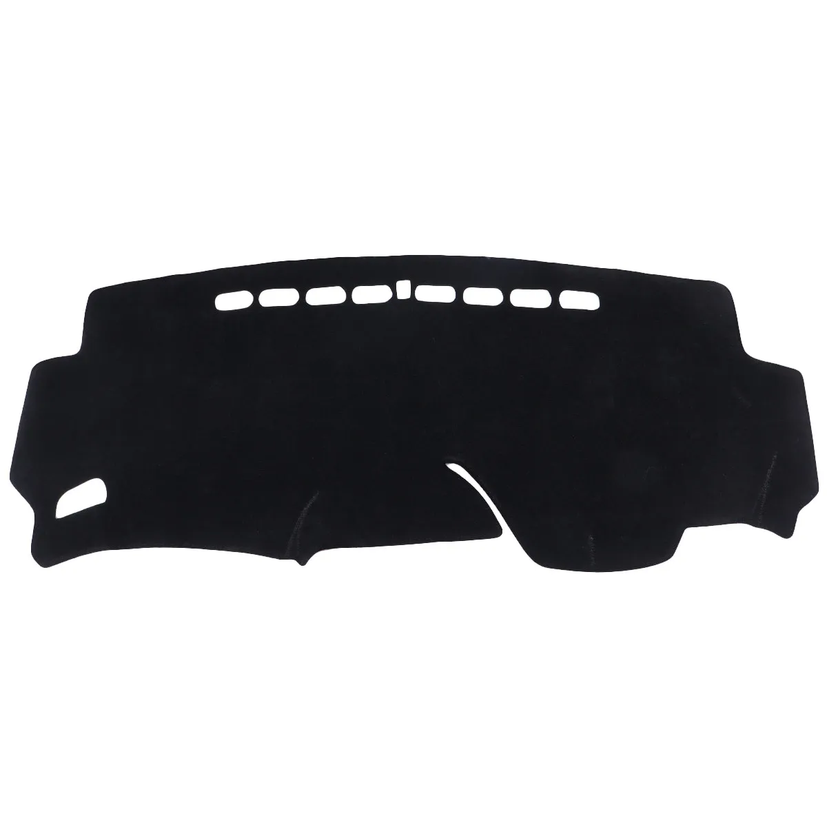 Premium Car Dashboard Cover for Uv Protection Anti-Crack Light Proof Mat with Ac Vent Cutouts Reduces Glare Heat Buildup Black