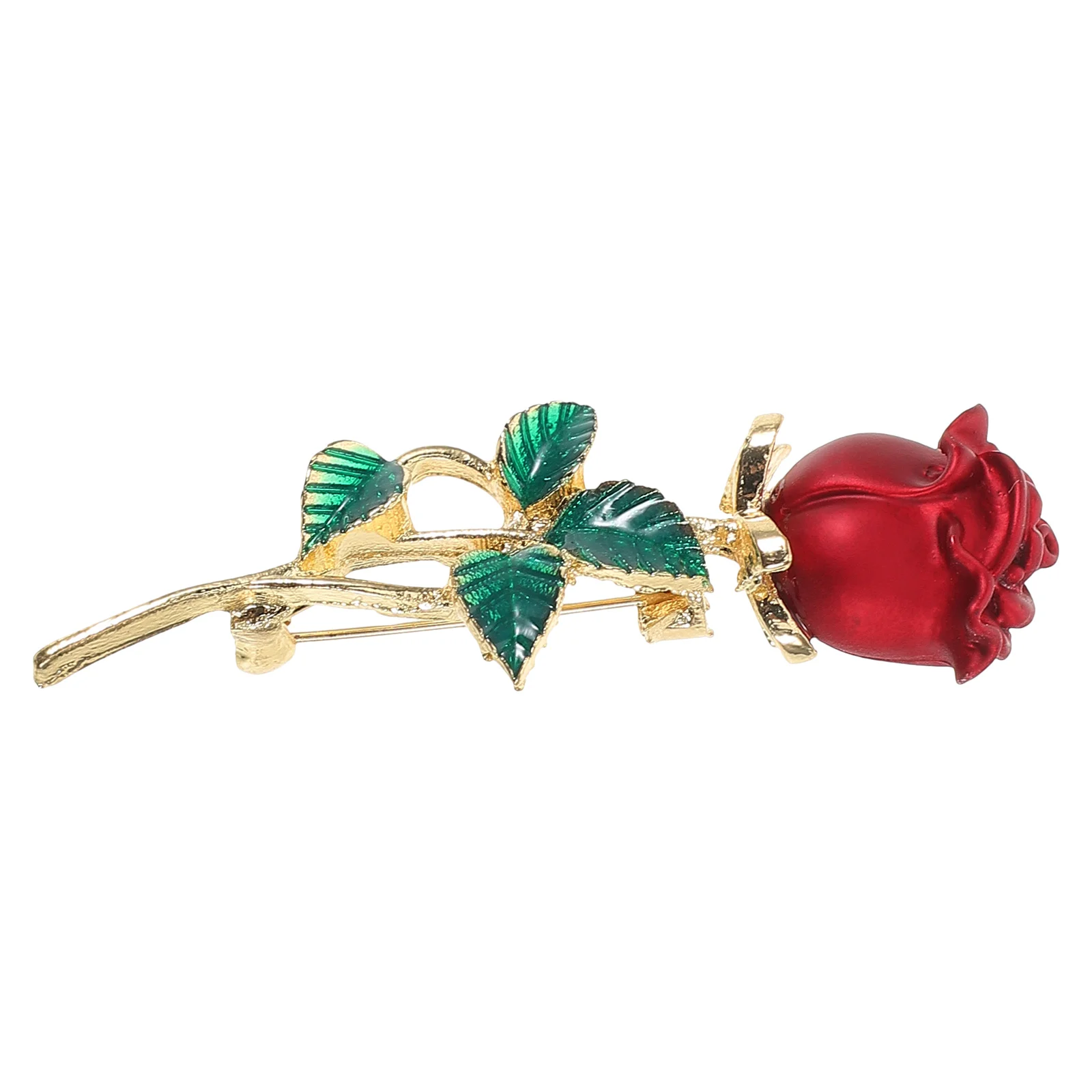 

Red Rose Brooch Elegant Zinc Alloy Costume Jewelry Fashion Brooches Floral Lapel Suits Party Wedding Accessories