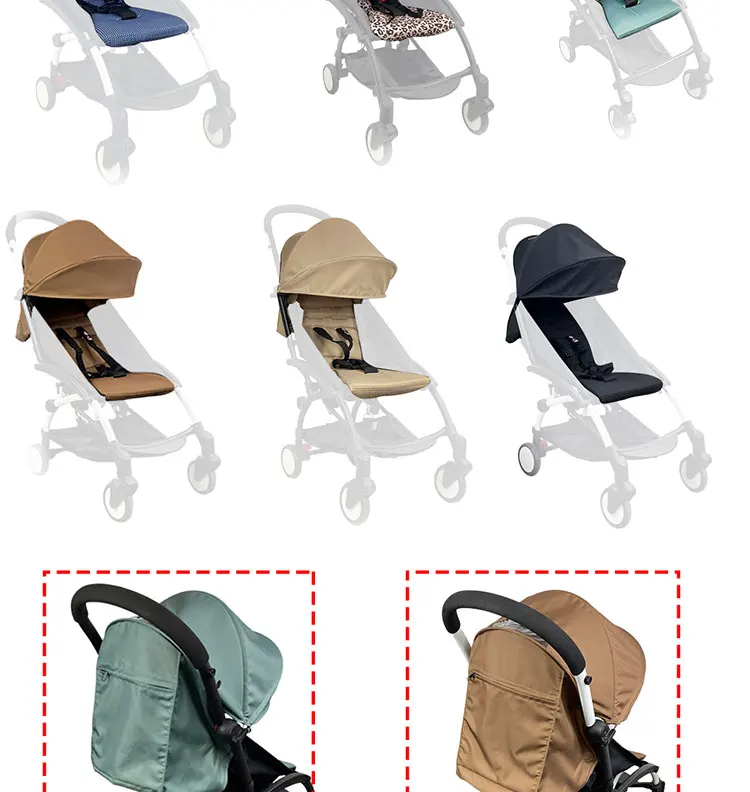 175-Grad-Kinderwagenhaubenpolster, kompatibel mit Babyzen YOYO2 Kinderwagenzubehör, Kinderwagenpolster, Sonnenschutzpolster, Sitzpolster – Detail 7