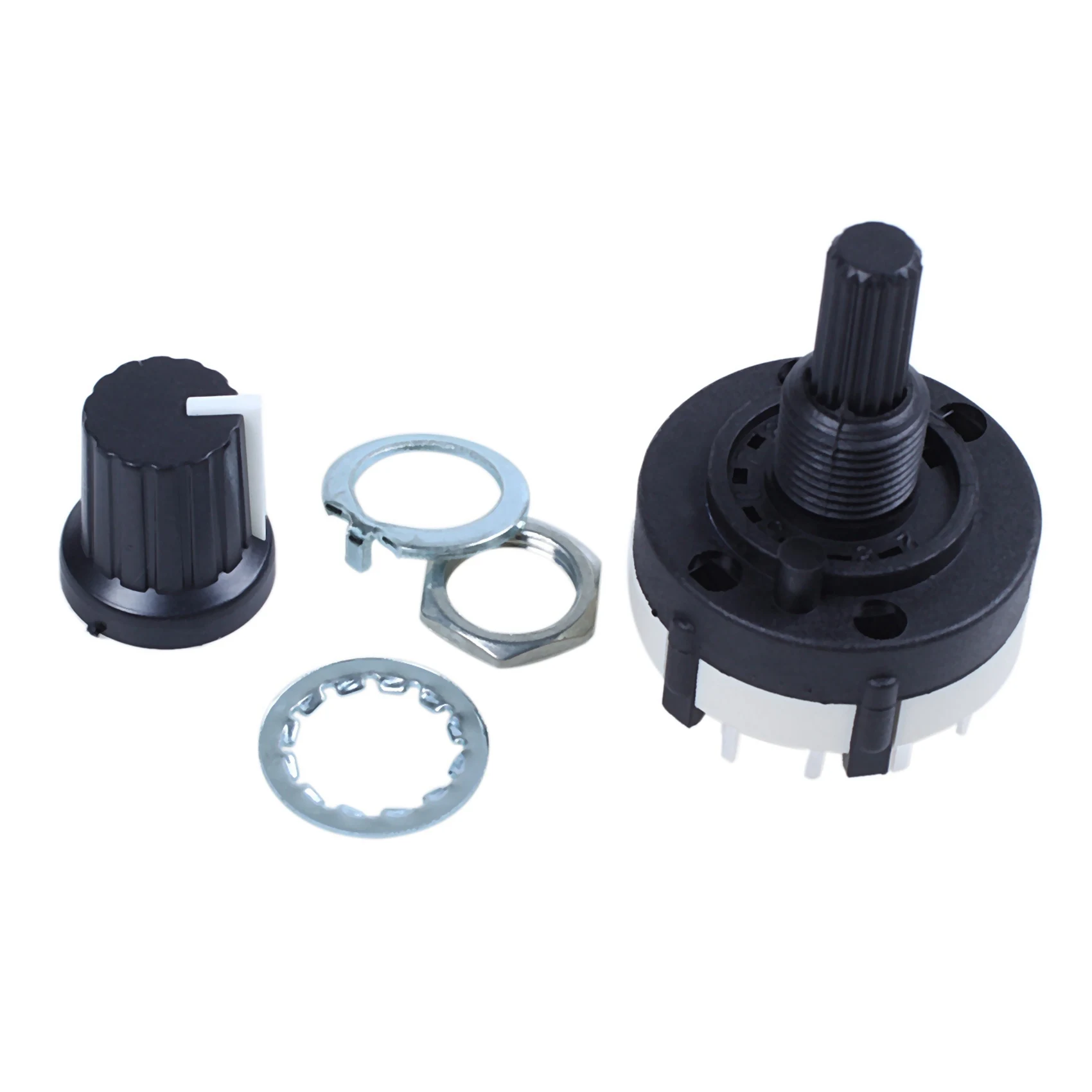 Ingenious-5X 3P4T 3 Pole 4 Position Single Wafer Band Selector Rotary Switch W Knob