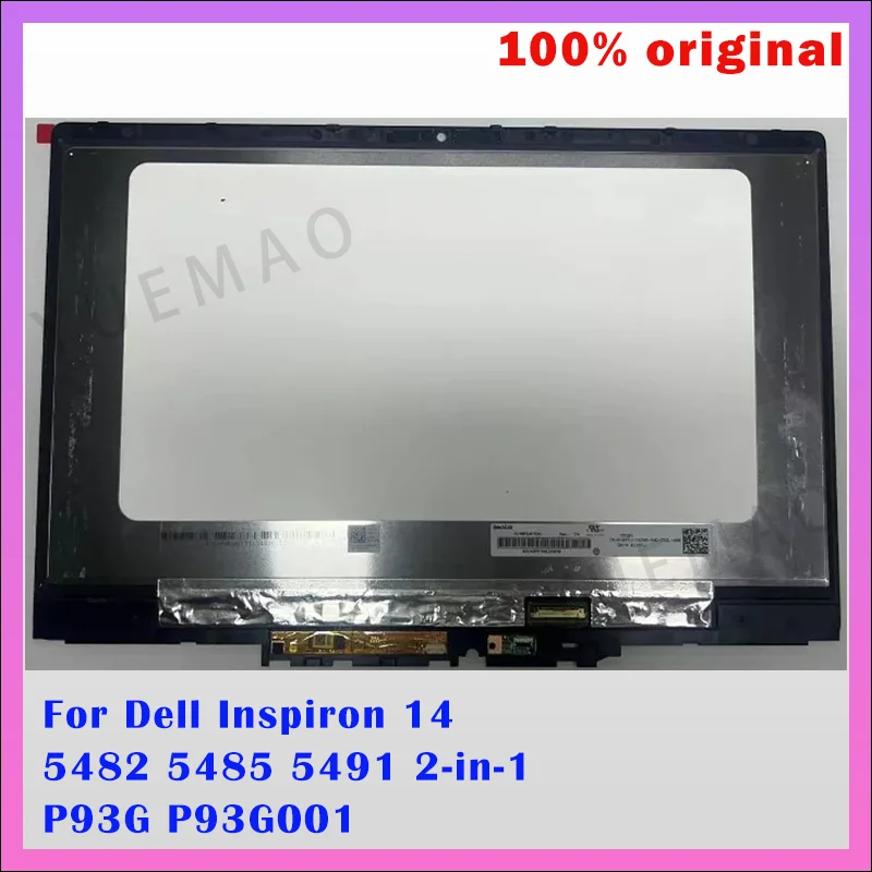 Imagem -02 - Fhd Lcd Screen Touch Display Substituição Painel Montagem Nv140fhm-n4h para Dell Inspiron 14 5482 5485 5491 2-em1 P93g P93g001 Novo 14.0