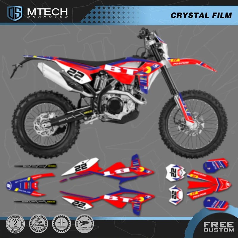 DSMTECH Motorcycle Sticker Custom Team Graphics Backgrounds Decals Stickers Kit For Beta RR 2020 2021 2022 007